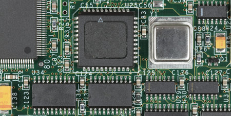 The green printed circuit-board