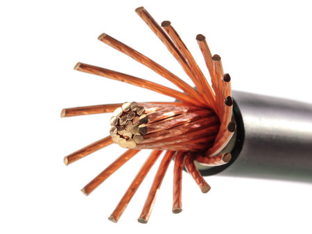 The cleared copper electric power cable