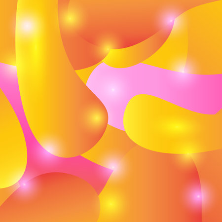Pink yellow abstract glow liquid background vector illustrationのイラスト素材