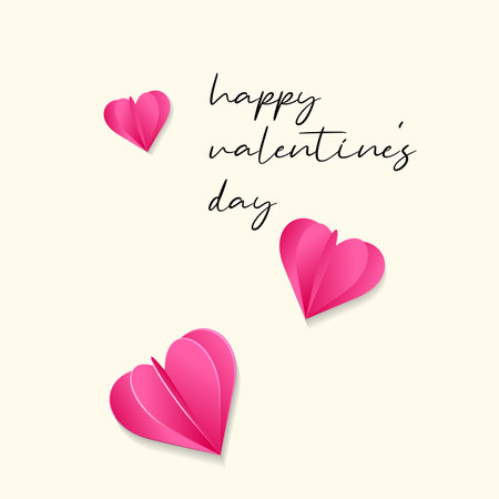 happy valentine day card minimalist vector backgroundのイラスト素材