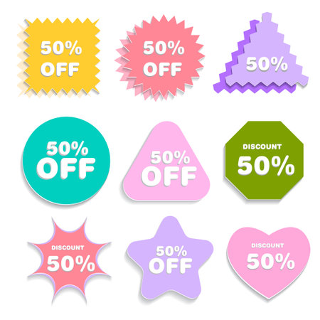 discount tag sale banner vector illustrationのイラスト素材