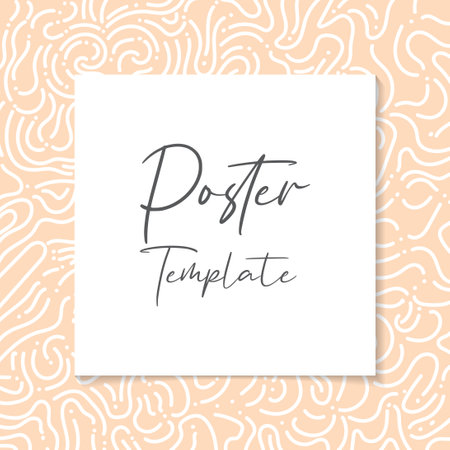 poster paper on maze style vector backgroundのイラスト素材