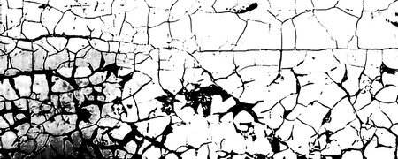 Distressed overlay texture of cracked concrete. grunge background. abstract halftone vector illustrationのイラスト素材