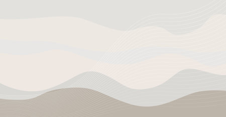 Abstract background with wavy lines and waves. Vector illustration for your design.のイラスト素材