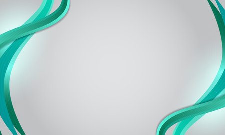 Abstract background with blue and green wavy lines. Vector illustration.の写真素材