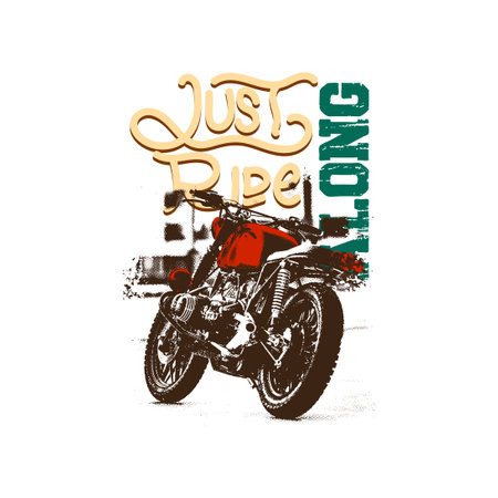 Vintage custom chopper motorcycle. Grunge vector illustration.のイラスト素材