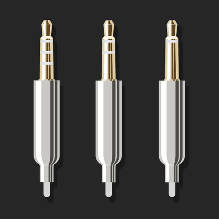 A set of different plugs with control of loudnessのイラスト素材