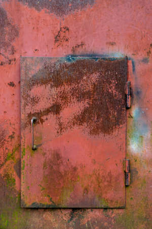 old iron rusty door. close up. copy spaceの写真素材