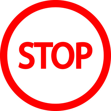 vector stop circular sign icon redのイラスト素材