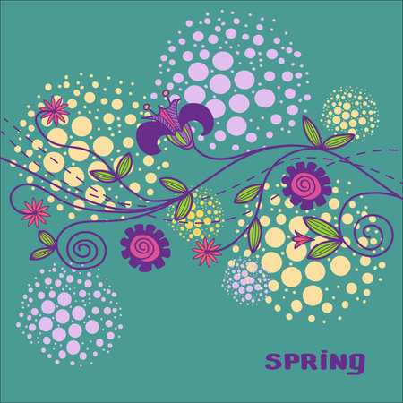 abstract floral ornament vector illustrationのイラスト素材