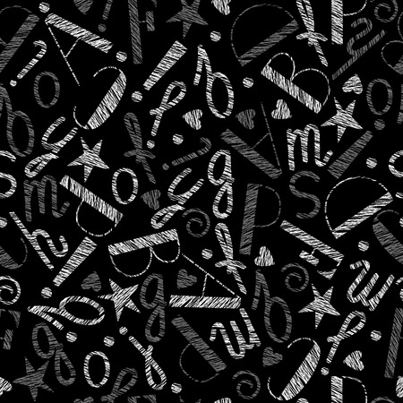 Seamless pattern of letters. Background for your design, vector illustration.のイラスト素材