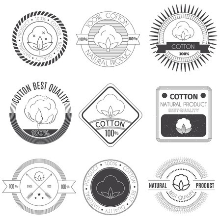 Cotton icons set.のイラスト素材