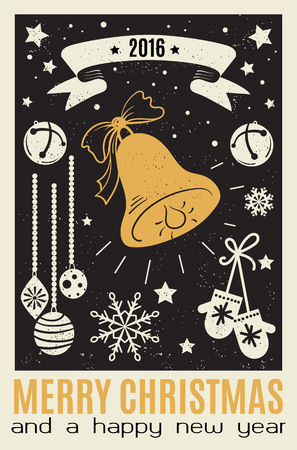 Merry Christmas And New Year card.のイラスト素材