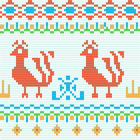 Seamless pattern of knitted texture.のイラスト素材