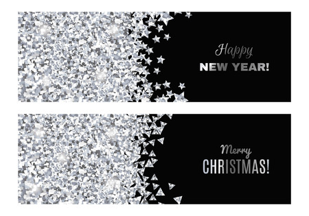 Set of festive horizontal banners.のイラスト素材
