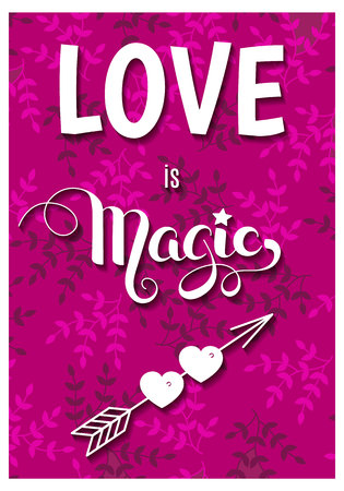 Romantic Valentines Day greetings.のイラスト素材