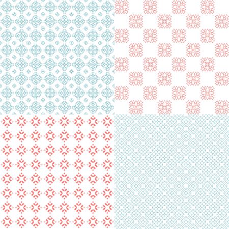 Set of beautiful geometric seamless pattern. Can be used for textiles, wallpaper, surfaces, site design, and as a background for cards and invitationsのイラスト素材
