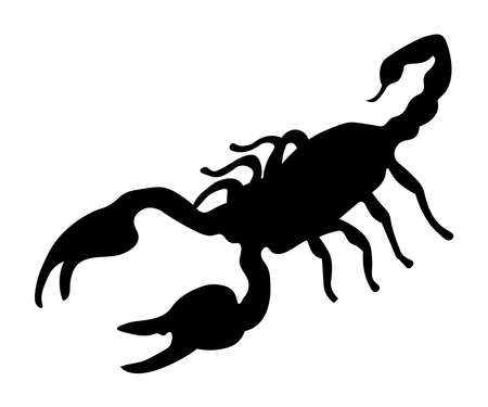 silhouette of a crouching scorpionのイラスト素材