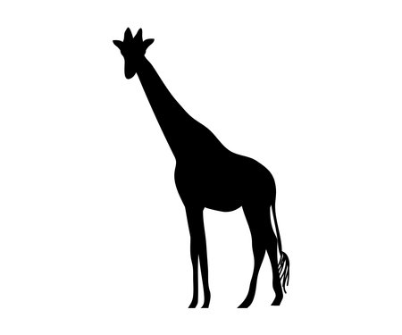 The black giraffe silhouetteのイラスト素材