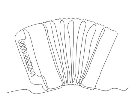abstract Accordion Continuous On Line Drawingのイラスト素材