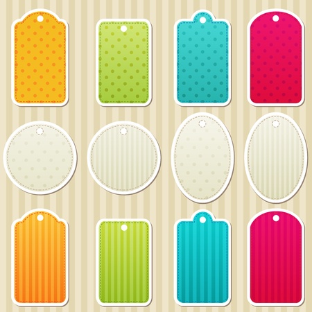  set of tagsのイラスト素材