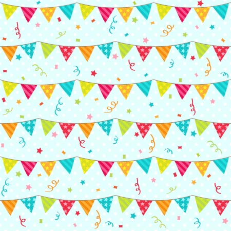 Seamless pattern with buntingのイラスト素材