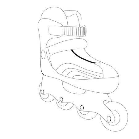 Vector illustration of roller skates のイラスト素材