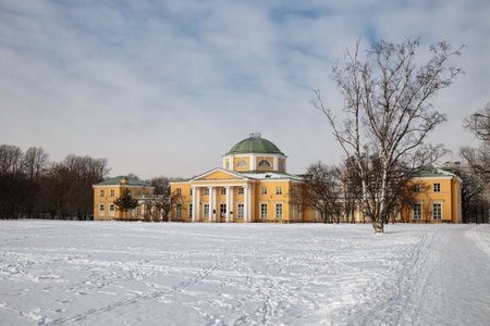 Ancient manor in Alexandrino park, built in 1762, St. Petersburg, Russiaのeditorial素材