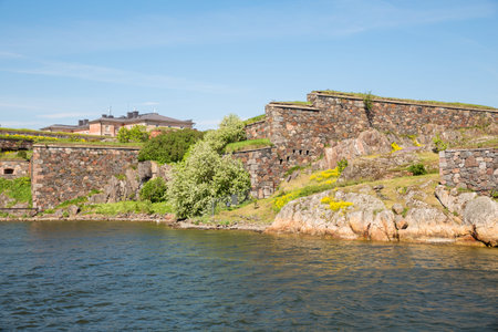 Coastal fortifications of the island Iso Mustasaari and Commandant's House, Suomenlinna Fortress (or...