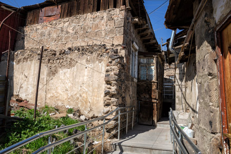 Yerevan, Kond quarter. Narrow passages between old housesの写真素材