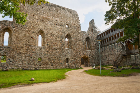 Ruins of the Sigulda Medieval Castleの写真素材