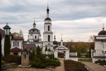 Nikolsky Chernoostrovsky monastery in Maloyaroslavets, Kaluga region, Russiaの写真素材