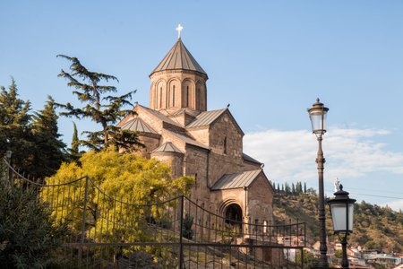 Metekhi Church 12th century Georgian Orthodox church in center of Tbilisi