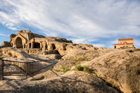 Uplistsikhe is an ancient cave city, one of the first cities on the territory of Georgiaの写真素材
