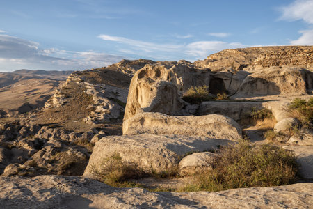 Beautiful landscape of the cave city of Uplistsikheの写真素材