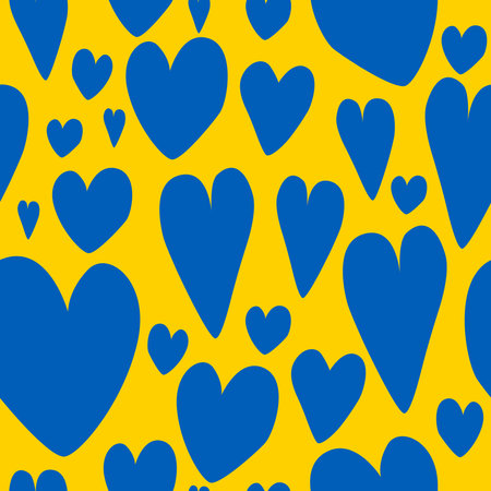 Seamless pattern in blue and yellow. Colors of the Ukrainian flagのイラスト素材