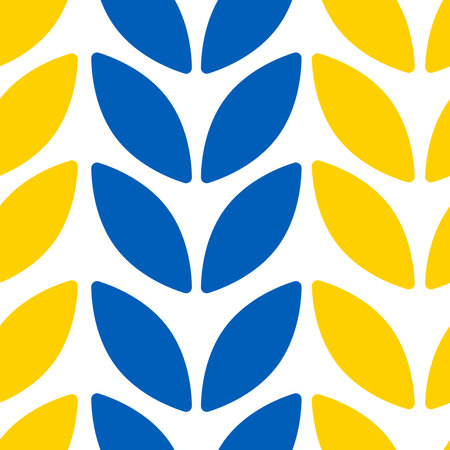 Seamless pattern in blue and yellow. Colors of the Ukrainian flagのイラスト素材