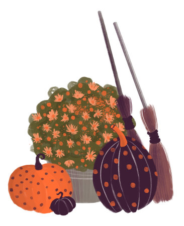 Halloween pumpkin on white background. Happy Halloween.の写真素材
