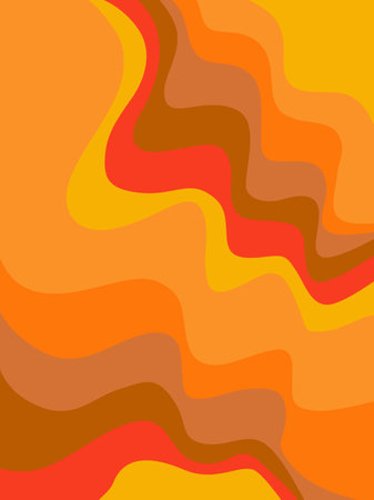 Groovy hippie 70s background. Waves, swirl, twirl pattern. Twisted and distorted vector texture in trendy retro psychedelic styleのイラスト素材