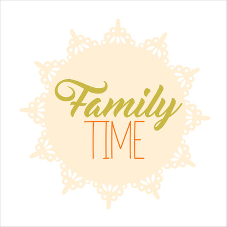 Happy Thanksgiving Lettering - Family Timeのイラスト素材