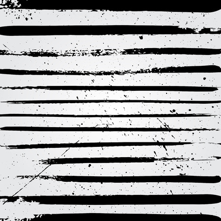 Hand drawn brushstroke lines pattern background with spots vector illustration. Abstract hand drawn backgroundのイラスト素材