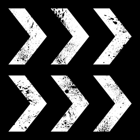 Set of arrows with clipped spots vector illustrationのイラスト素材