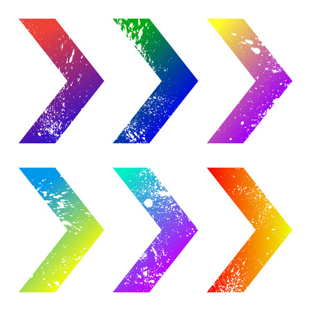 Set of arrows with clipped spots vector illustrationのイラスト素材