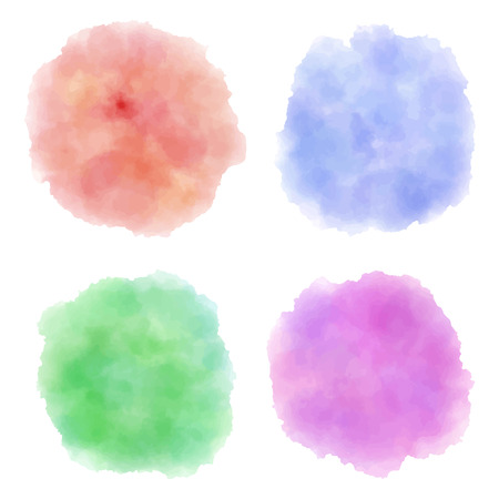 set of watercolor textureのイラスト素材