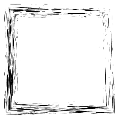 Grunge hand drawn splash  paintbrush squares. Curved brush stroke vector illustration.のイラスト素材