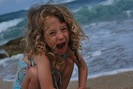 Summer beach - lovely girl on summer vacationの写真素材