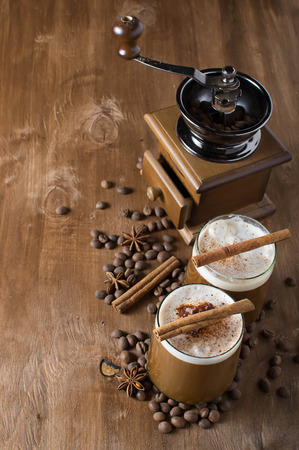 Ice coffee with creamの写真素材