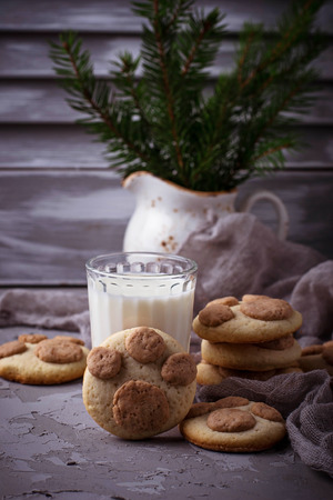 Cookies in the shape of cats paw. Selective focusの写真素材