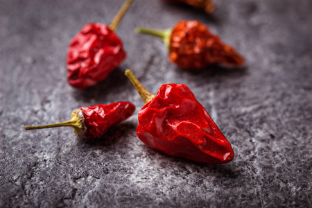 Red chili peppers. Selective focusの写真素材