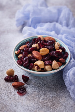 Nuts and dried fruits mixの写真素材